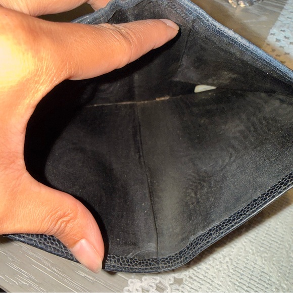 CHANEL Long Wallet Black Caviar Skin Leather CC Authentic - Good - Picture 7 of 14